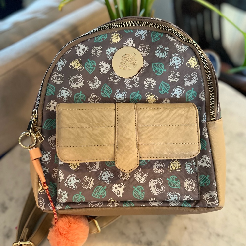 NWOT Animal Crossing Leather Backpack